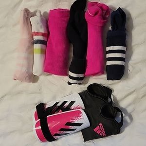 Soccer socks and shin guards